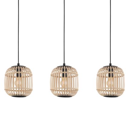 Eglo 43217 - Kattokruunu narulla BORDESLEY 3xE27/28W/230V