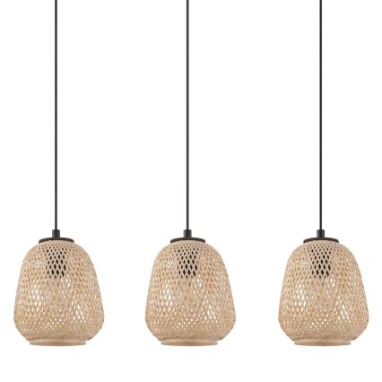 Eglo 43262 - Kattokruunu narulla DEMBLEBY 3xE27/40W/230V