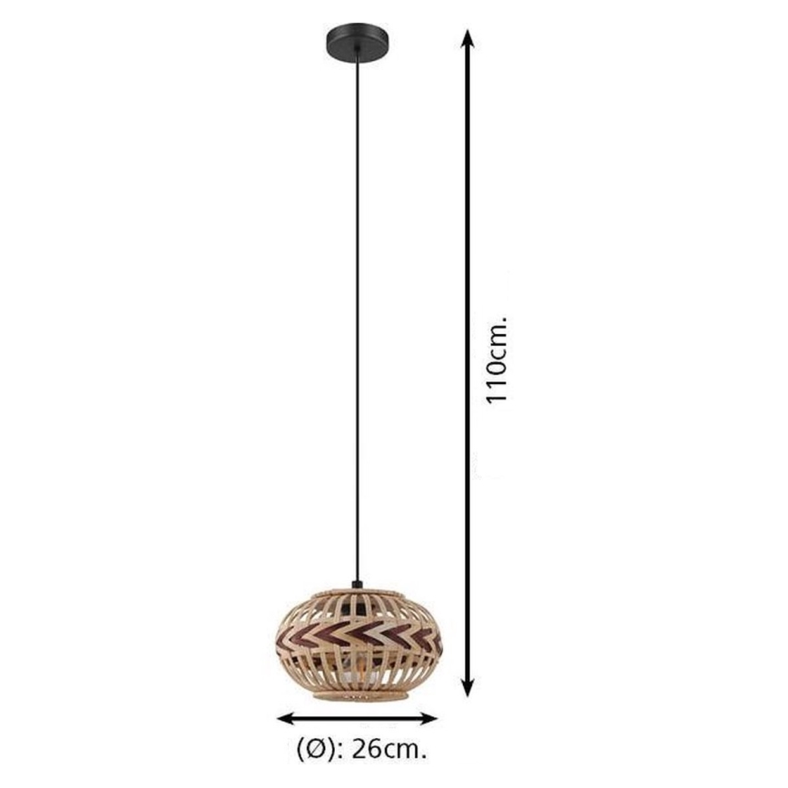 Eglo 43269 - Kattokruunu narulla DONDARRION 1xE27/40W/230V