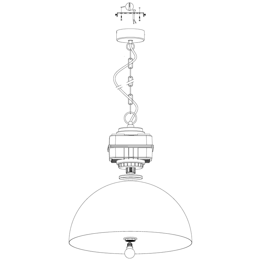 Eglo 43299 - Kattokruunu ketjussa ROCKINGHAM 1xE27/40W/230V