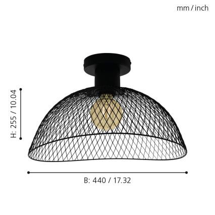 Eglo 43303 - Kattovalo POMPEYA 1xE27/60W/230V