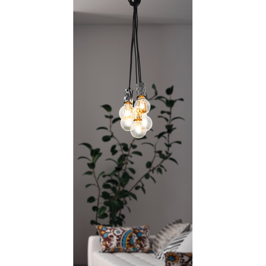 Eglo 43314 - Kattokruunu narulla COULSDON 5xE27/10W/230V