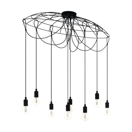 Eglo 43322 - Kattokruunu narulla HOGSMILL 8xE27/40W/230V