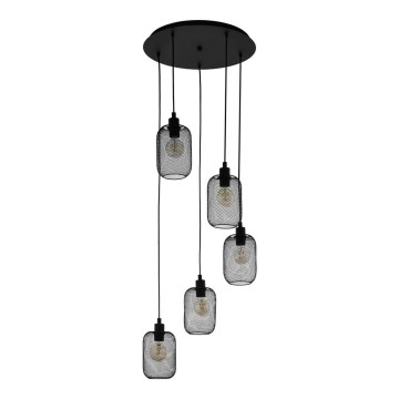 Eglo 43334 - Kattokruunu narulla WRINGTON 5xE27/60W/230V