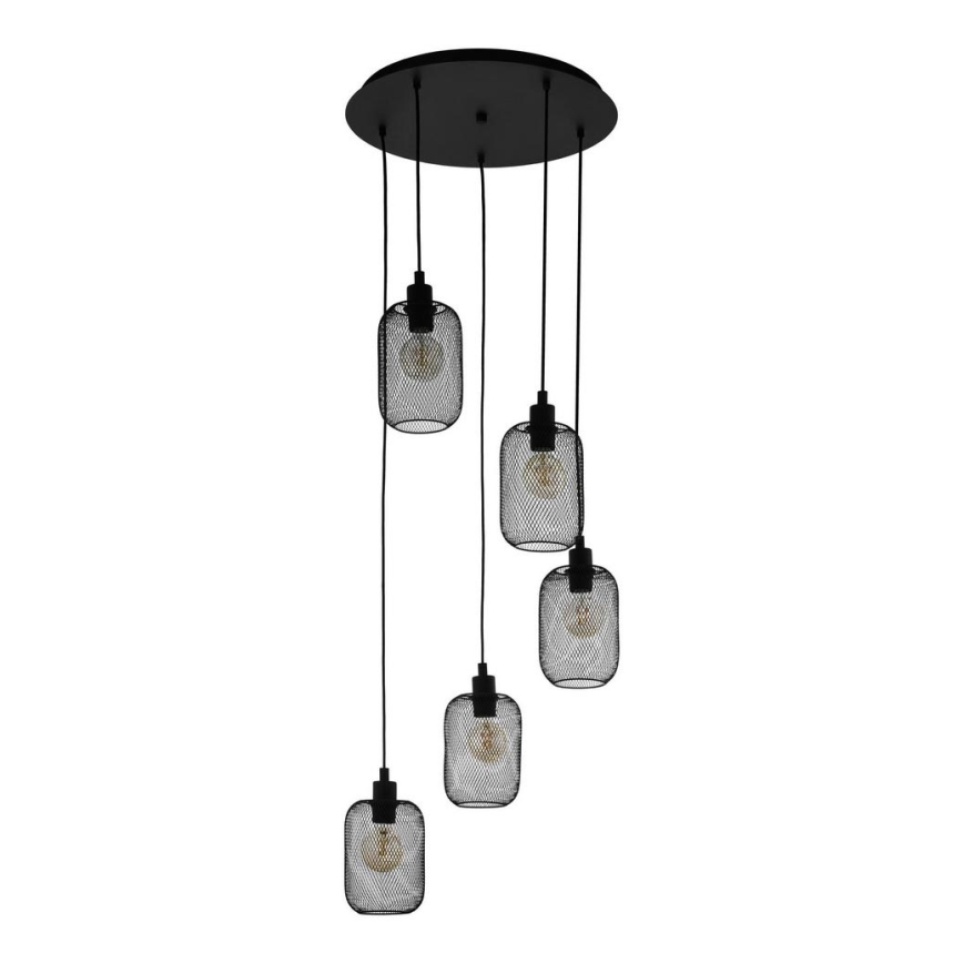 Eglo 43334 - Kattokruunu narulla WRINGTON 5xE27/60W/230V