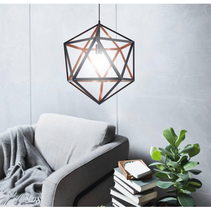 Eglo 43349 - Kattokruunu narulla EMBLETON 1 1xE27/60W/230V