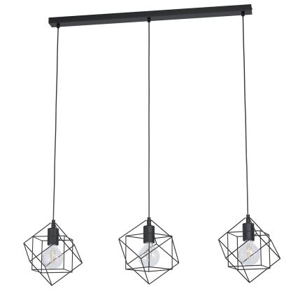 Eglo 43361 - Kattokruunu narulla STRAITON 3xE27/60W/230V
