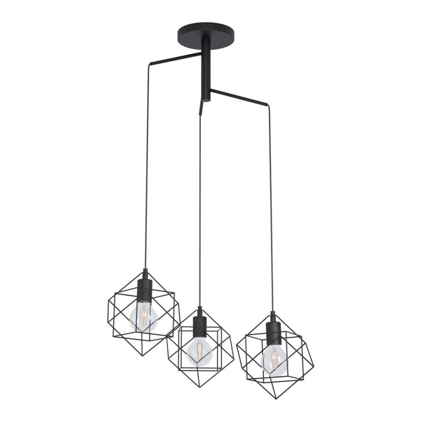 Eglo 43366 - Kattokruunu narulla STRAITON 3xE27/60W/230V