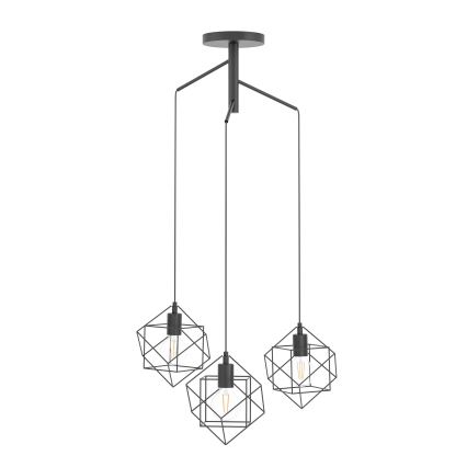 Eglo 43366 - Kattokruunu narulla STRAITON 3xE27/60W/230V