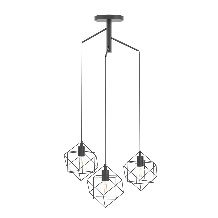 Eglo 43366 - Kattokruunu narulla STRAITON 3xE27/60W/230V