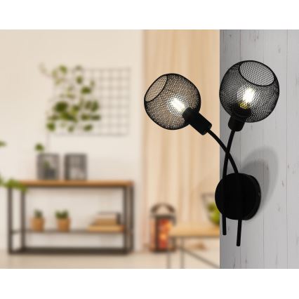 Eglo 43375 - Seinävalaisin WRINGTON 1 2xE14/40W/230V