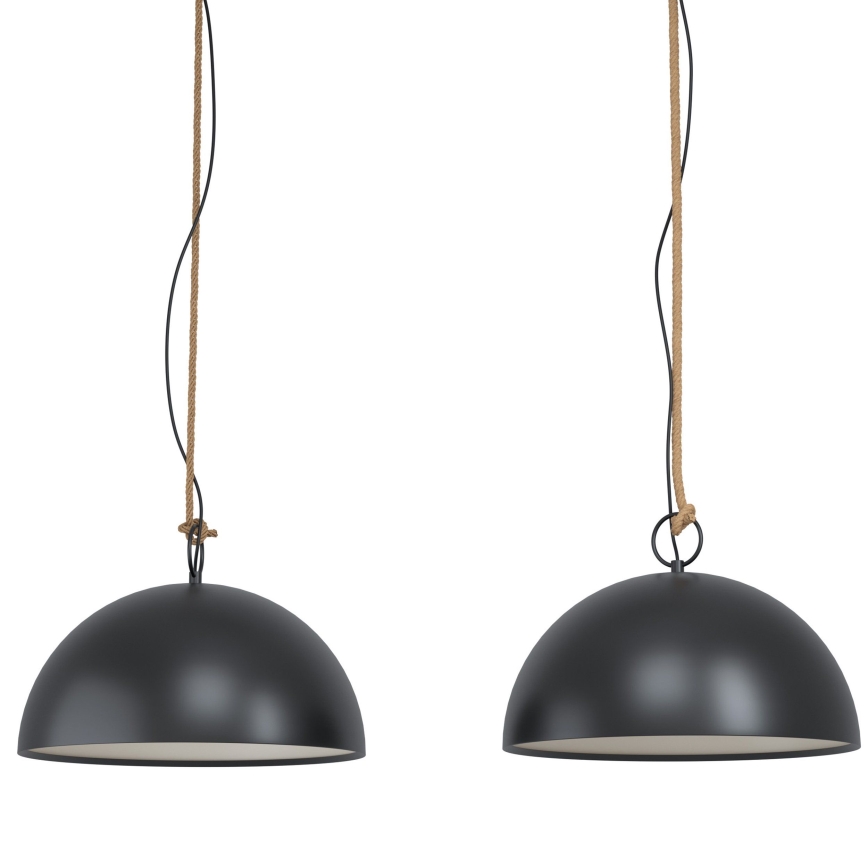 Eglo 43397 - Kattokruunu narulla HODSOLL 2xE27/40W/230V