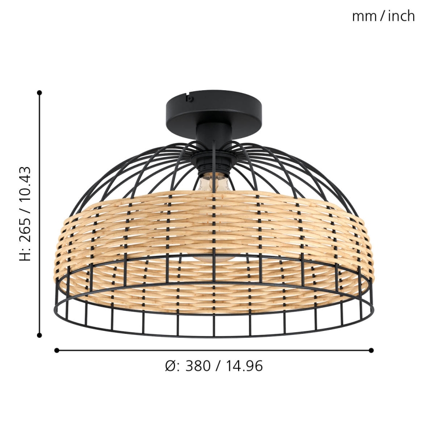 Eglo 43398 - Kattovalo ANWICK 1xE27/60W/230V