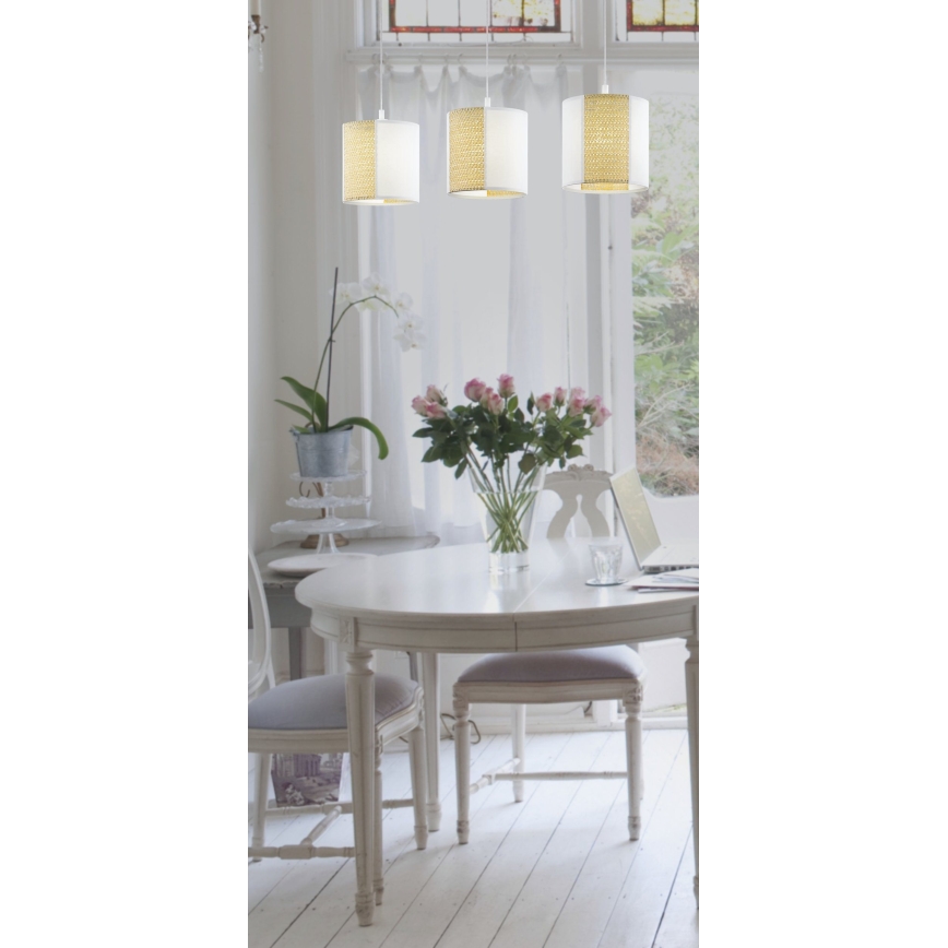 Eglo 43402 - Kattokruunu narulla ARNHEM 3xE27/40W/230V
