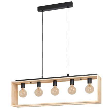 Eglo 43414 - Kattokruunu narulla FAMBOROUGH 5xE27/40W/230V