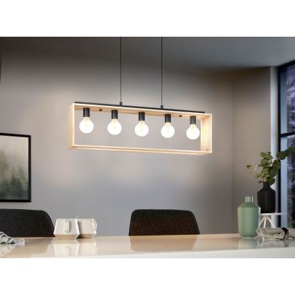 Eglo 43414 - Kattokruunu narulla FAMBOROUGH 5xE27/40W/230V