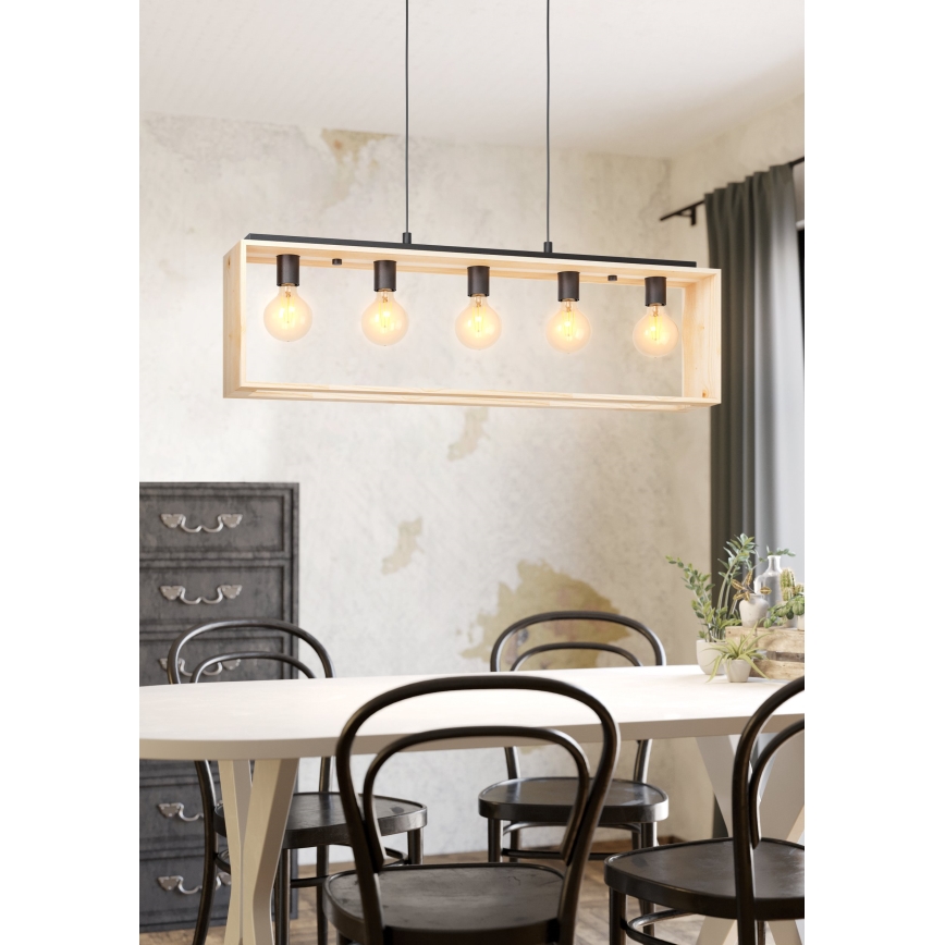 Eglo 43414 - Kattokruunu narulla FAMBOROUGH 5xE27/40W/230V