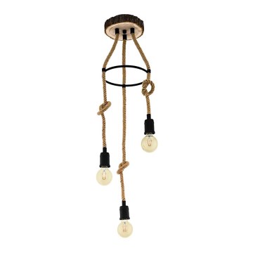 Eglo 43423 - Kattokruunu narulla RAMPSIDE 3xE27/40W/230V
