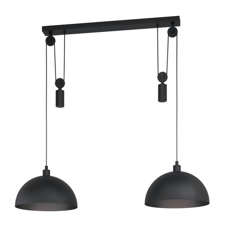 Eglo 43436 - Kattokruunu narulla WINKWORTH 1 2xE27/40W/230V