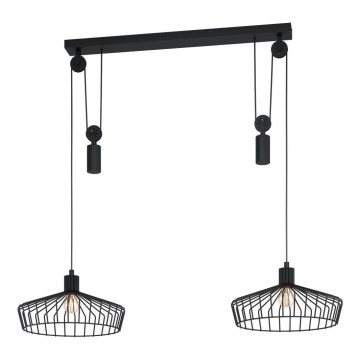 Eglo 43438 - Kattokruunu narulla WINKWORTH 2xE27/40W/230V