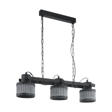Eglo 43447 - Riippuvalaisin TURROCK 3xE27/28W/230V