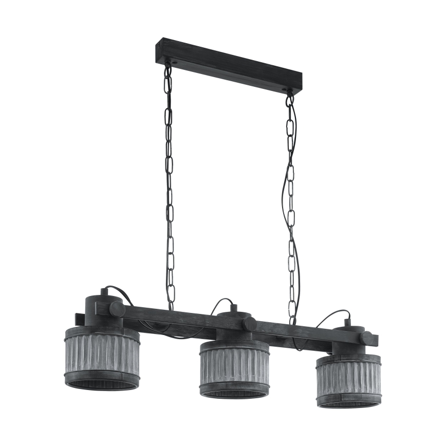 Eglo 43447 - Riippuvalaisin TURROCK 3xE27/28W/230V