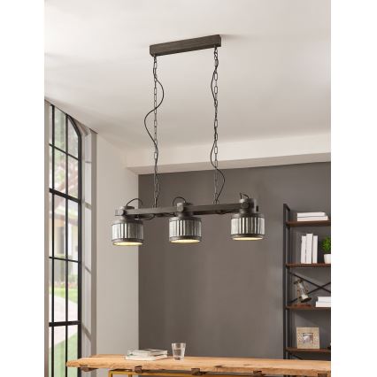 Eglo 43447 - Riippuvalaisin TURROCK 3xE27/28W/230V