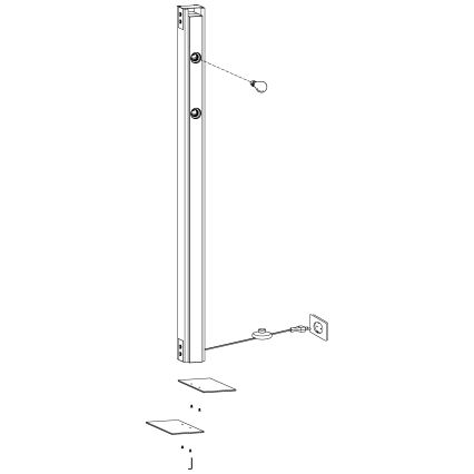 Eglo 43471 - Lattialamppu LAYHAM 4xE27/60W/230V