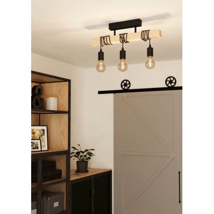 Eglo - Kiinteä kattokruunu TOWNSHEND 3xE27/60W/230V - FSC sertifioitu