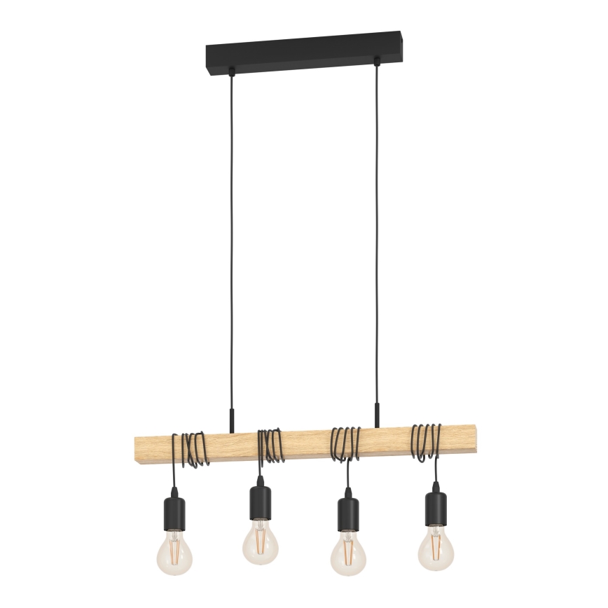 Eglo - Kattokruunu johdossa TOWNSHEND 4xE27/60W/230V - FSC sertifioitu