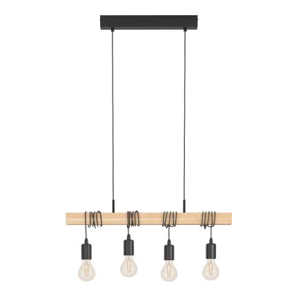 Eglo - Kattokruunu johdossa TOWNSHEND 4xE27/60W/230V - FSC sertifioitu