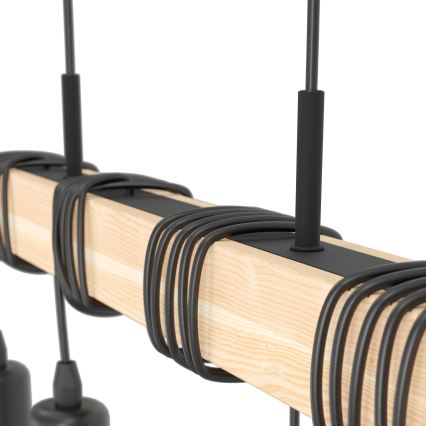 Eglo - Riippuvalaisin kaapelilla TOWNSHEND 4xE27/60W/230V