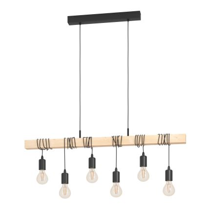 Eglo - Kattokruunu johdossa TOWNSHEND 6xE27/60W/230V - FSC sertifioitu