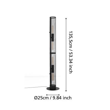 Eglo - Lattialamppu 4xE27/40W/230V