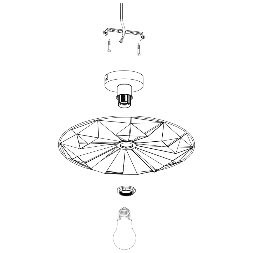 Eglo 43599 - Seinävalaisin CASTANUELO 1xE27/40W/230V