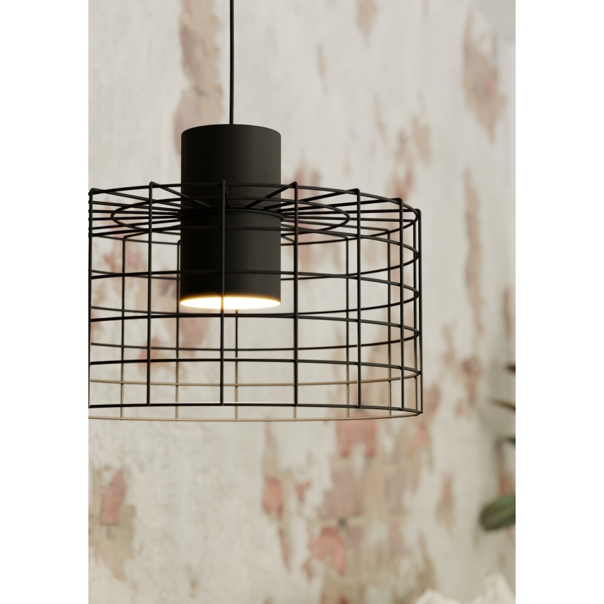 Eglo - Kattokruunu johdossa 1xE27/40W/230V d. 38 cm musta