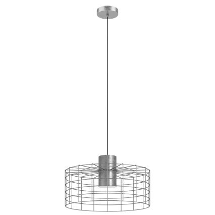 Eglo - Kattokruunu johdossa 1xE27/40W/230V d. 48 cm hopea