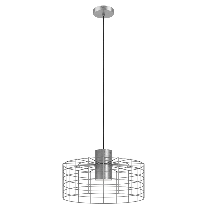 Eglo - Kattokruunu johdossa 1xE27/40W/230V d. 48 cm hopea