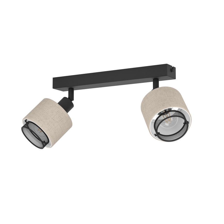 Eglo - Seinävalaisin 2xE14/40W/230V musta/beige