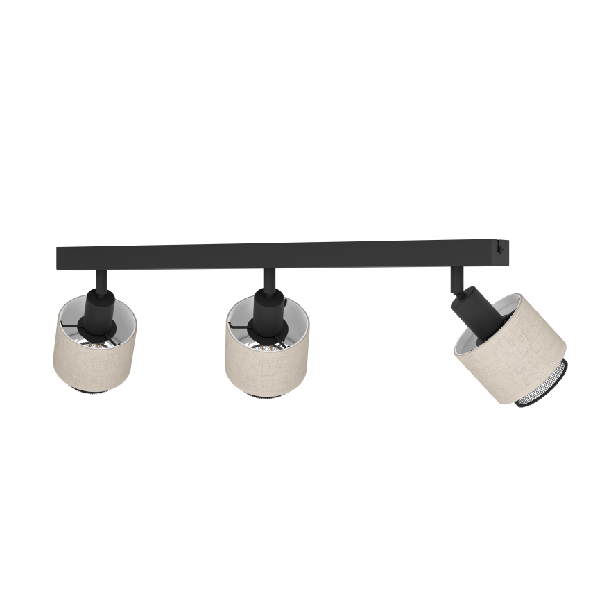 Eglo - Seinävalaisin 3xE14/40W/230V musta/beige