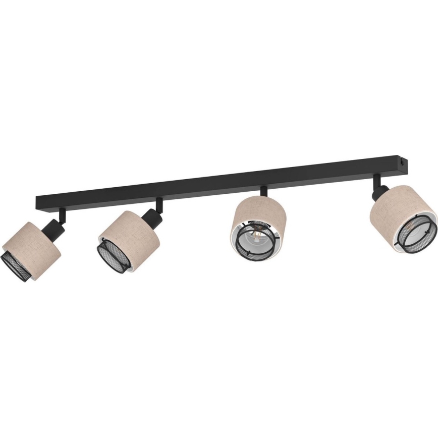 Eglo - Kohdevalo 4xE14/40W/230V musta/beige