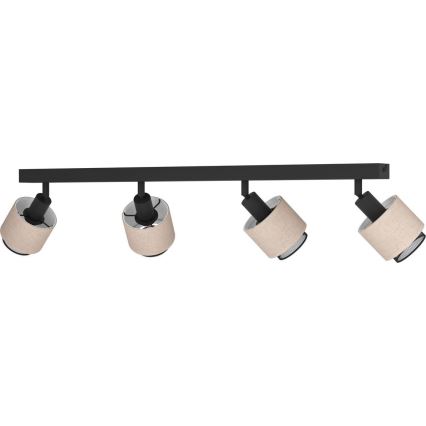 Eglo - Kohdevalo 4xE14/40W/230V musta/beige