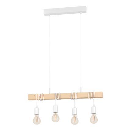 Eglo - Kattokruunu johdossa TOWNSHEND 4xE27/60W/230V - FSC sertifioitu