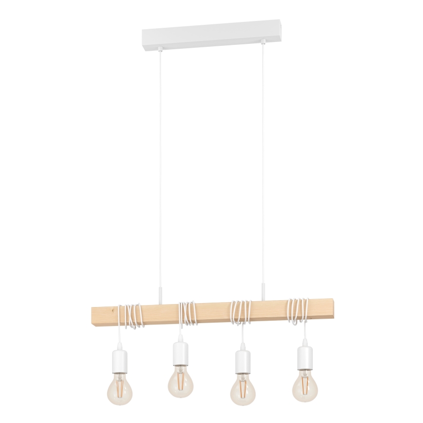 Eglo - Kattokruunu johdossa TOWNSHEND 4xE27/60W/230V - FSC sertifioitu