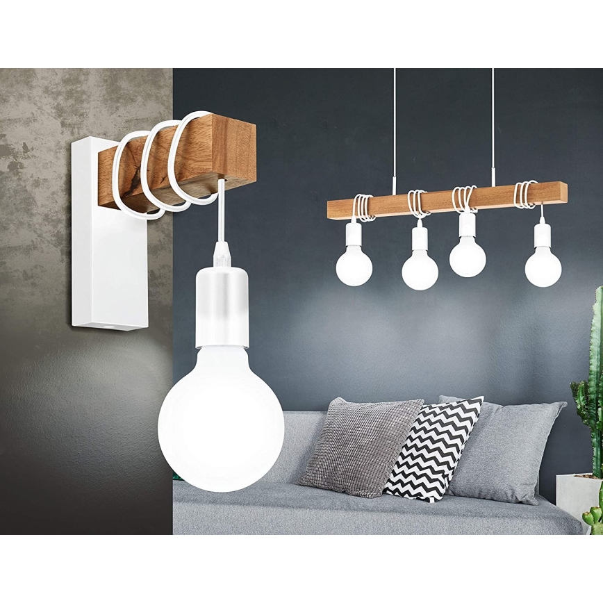Eglo - Kattokruunu johdossa TOWNSHEND 4xE27/60W/230V - FSC sertifioitu