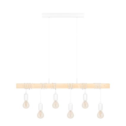 Eglo - TOWNSHEND riippuvalaisin kaapelilla 6xE27/60W/230V