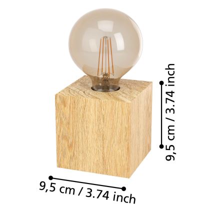 Eglo - Pöytävalaisin 1xE27/40W/230V beige