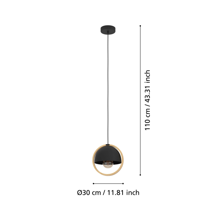 Eglo - Kattokruunu johdossa 1xE27/40W/230V