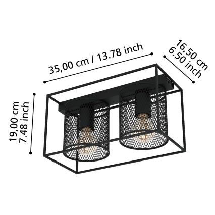 Eglo - Kattovalo 2xE27/40W/230V