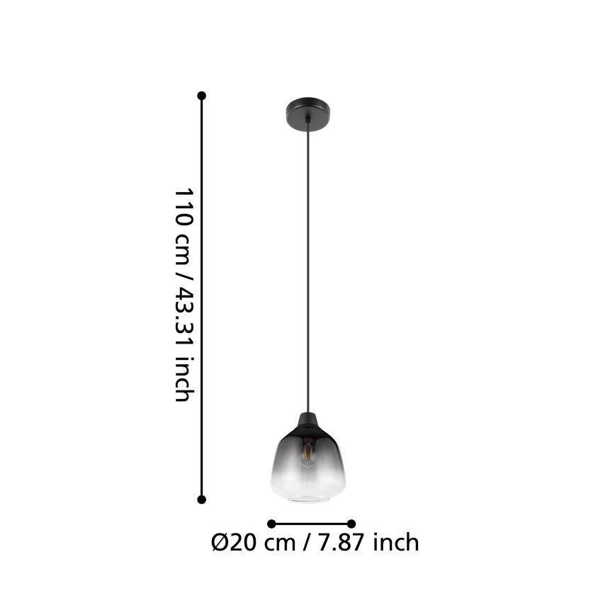 Eglo - Kattokruunu johdossa 1xE27/40W/230V
